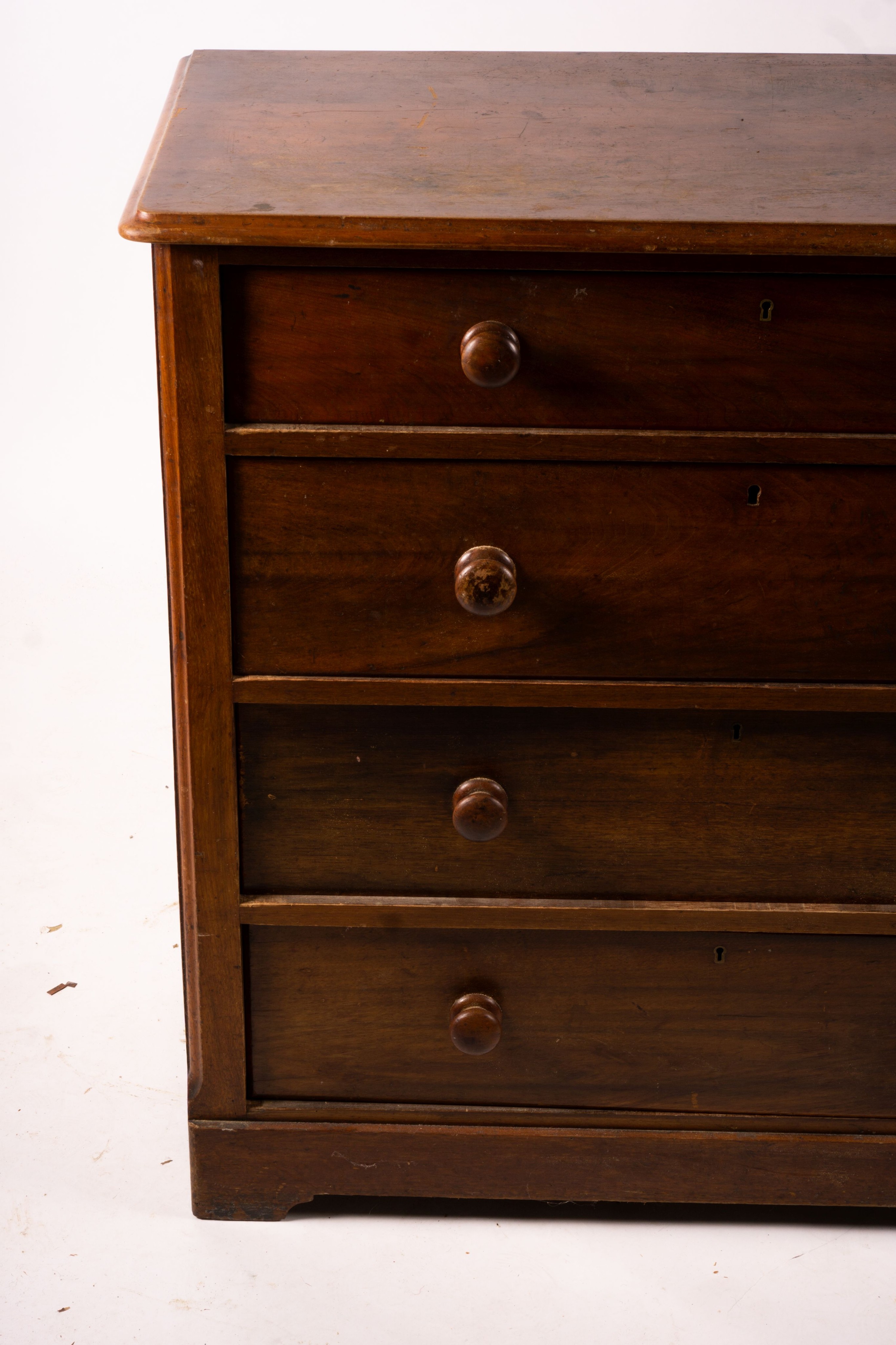 A pair of Victorian walnut chests, width 102cm, depth 49cm, height 99cm